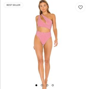 Revolve Pink Sparkly Swimsuit